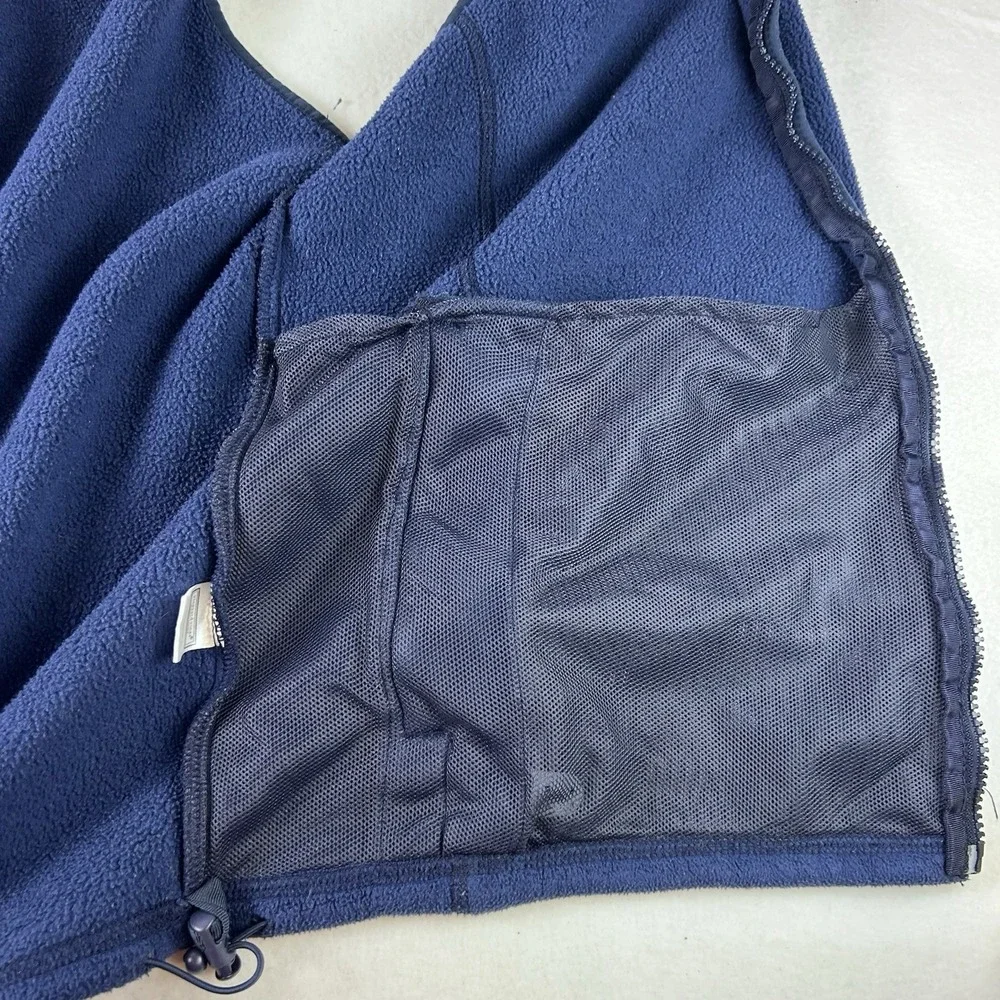Vineyard Vines Men's Blue Full Zip Fleece Vest Stand-Up Collar L Pockets Outdoor